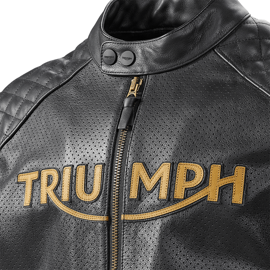 Men's Braddan Air Race Jacket in Black & Gold | Motorcycle